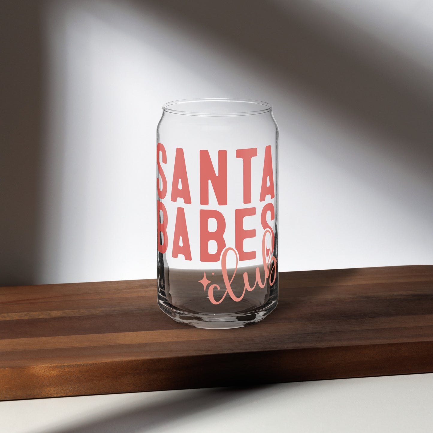 Santa Babes Club Can-shaped glass